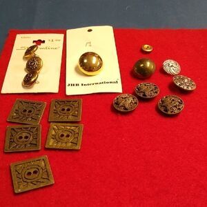 Vintage Button Collection - Gold and Bronze Cottagecore Grandmacore Countrycore